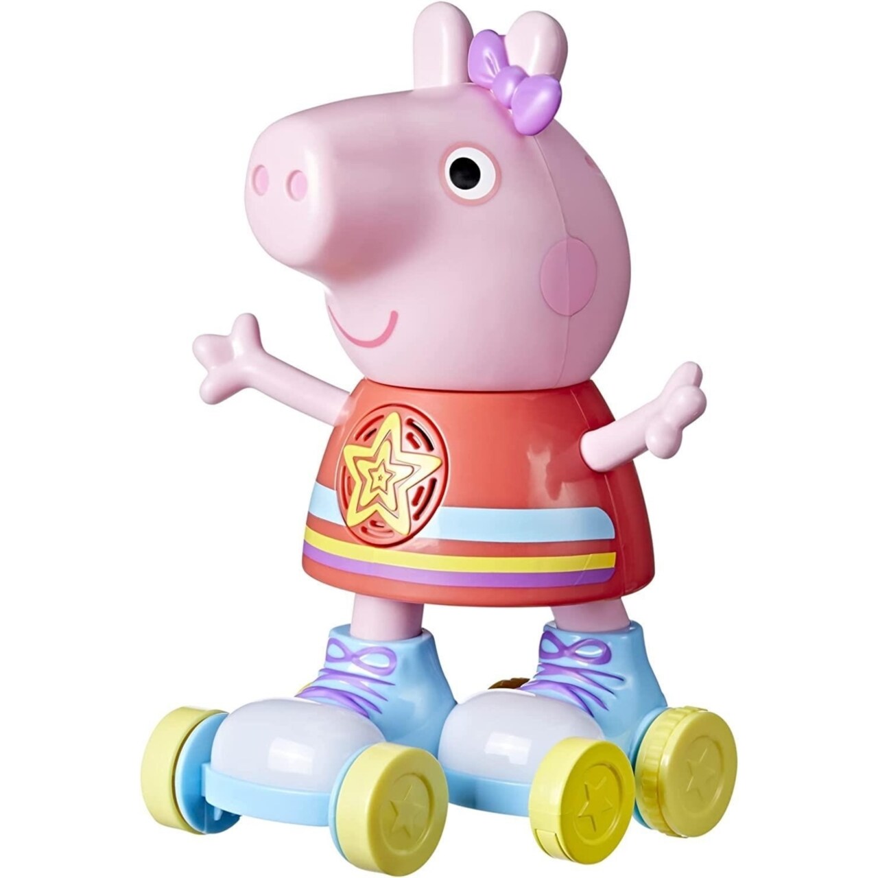 Peppa Pig Disco Peppa Roller Skating Doll 11" Light-Up Talking Musical Toy Hasbro